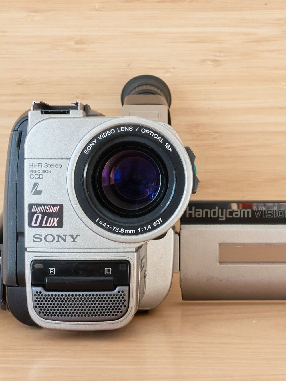 Capture the classic late-1990s analog video look with this Sony Handycam Vision